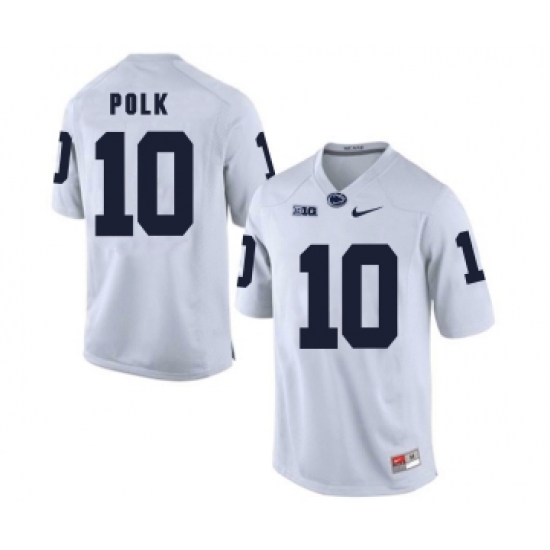 Penn State Nittany Lions 10 Brandon Polk White College Football Jersey - Ujersey