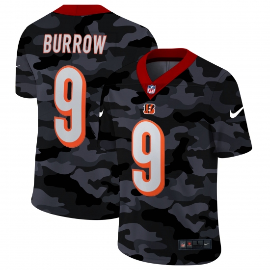 Men's Cincinnati Bengals #9 Joe Burrow Camo 2020 Nike Limited Jersey - Ujersey