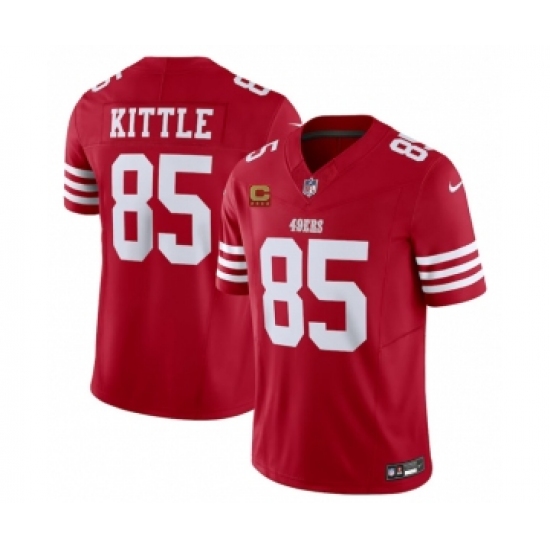 Men's Nike San Francisco 49ers #85 George Kittle Red 2023 F.U.S.E. 1-Star C Vapor Untouchable Limited Football Stitched Jersey - Ujersey