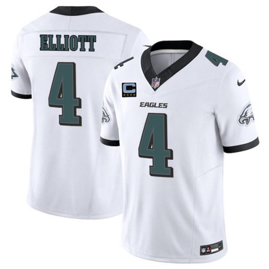 Men's Philadelphia Eagles #4 Jake Elliott White 2025 F.U.S.E. With 4-Star C Vapor Untouchable Limited Stitched Football Jersey - Ujersey
