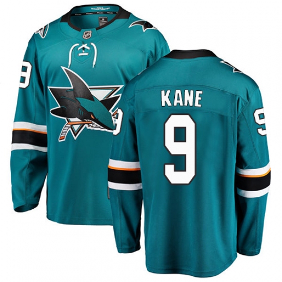 Men's San Jose Sharks #9 Evander Kane Fanatics Branded Teal Green Home Breakaway NHL Jersey - Ujersey