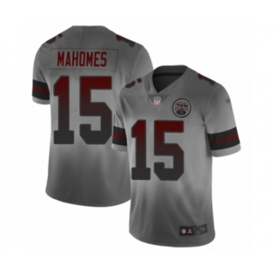 Youth Kansas City Chiefs #15 Patrick Mahomes II Limited Gray City Edition Football Jersey - Ujersey