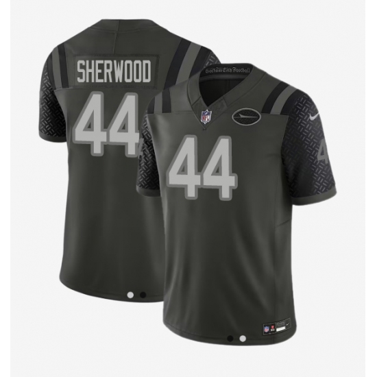 Men's New York Jets #44 Sherwood Black Rivalries Collection Jersey - Ujersey