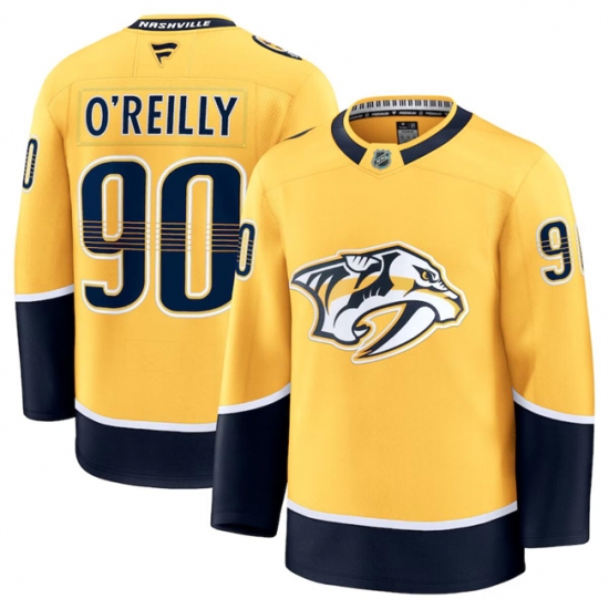 Men's Nashville Predators #90 Ryan O'Reilly Gold 2024-25 Home Stitched Hockey Jersey - Ujersey
