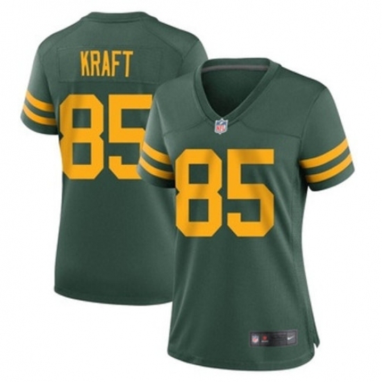 Women Green Bay Packers #85 Tucker Kraft Rush Vapor Untouchable Stitched Football Jersey - Ujersey