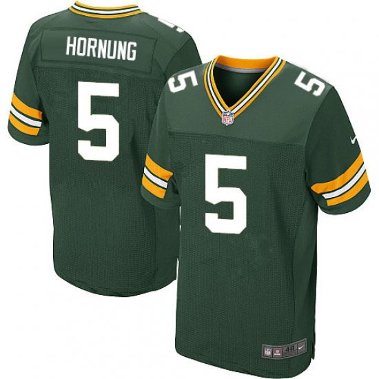 Men's Nike Green Bay Packers #5 Paul Hornung Elite Green Team Color NFL Jersey - Ujersey