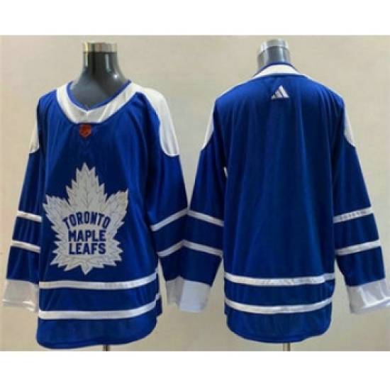 Men's Toronto Maple Leafs Blank Blue 2022 Reverse Retro Stitched Jersey - Ujersey