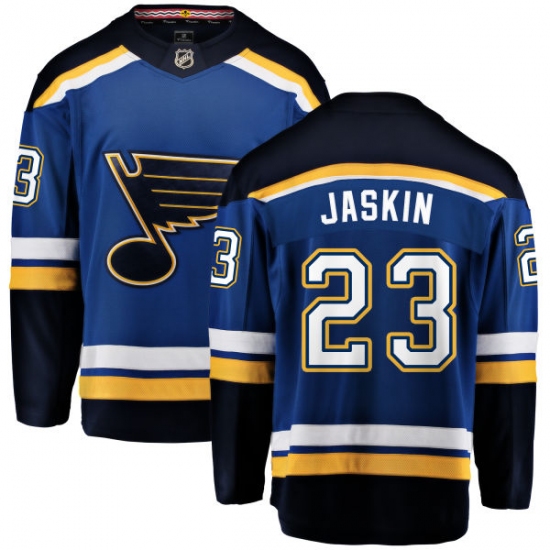 Men's St. Louis Blues #23 Dmitrij Jaskin Fanatics Branded Royal Blue Home Breakaway NHL Jersey - Ujersey
