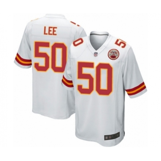 Men's Kansas City Chiefs #50 Darron Lee Game White Football Jersey - Ujersey