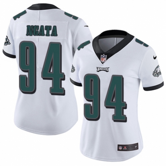 Women's Nike Philadelphia Eagles #94 Haloti Ngata White Vapor Untouchable Limited Player NFL Jersey - Ujersey