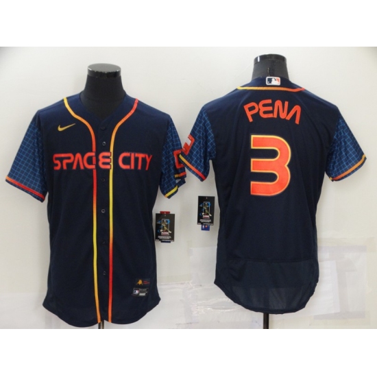 Men's Houston Astros #3 Felix Pena Nike Navy 2022 City Connect Player Jersey - Ujersey