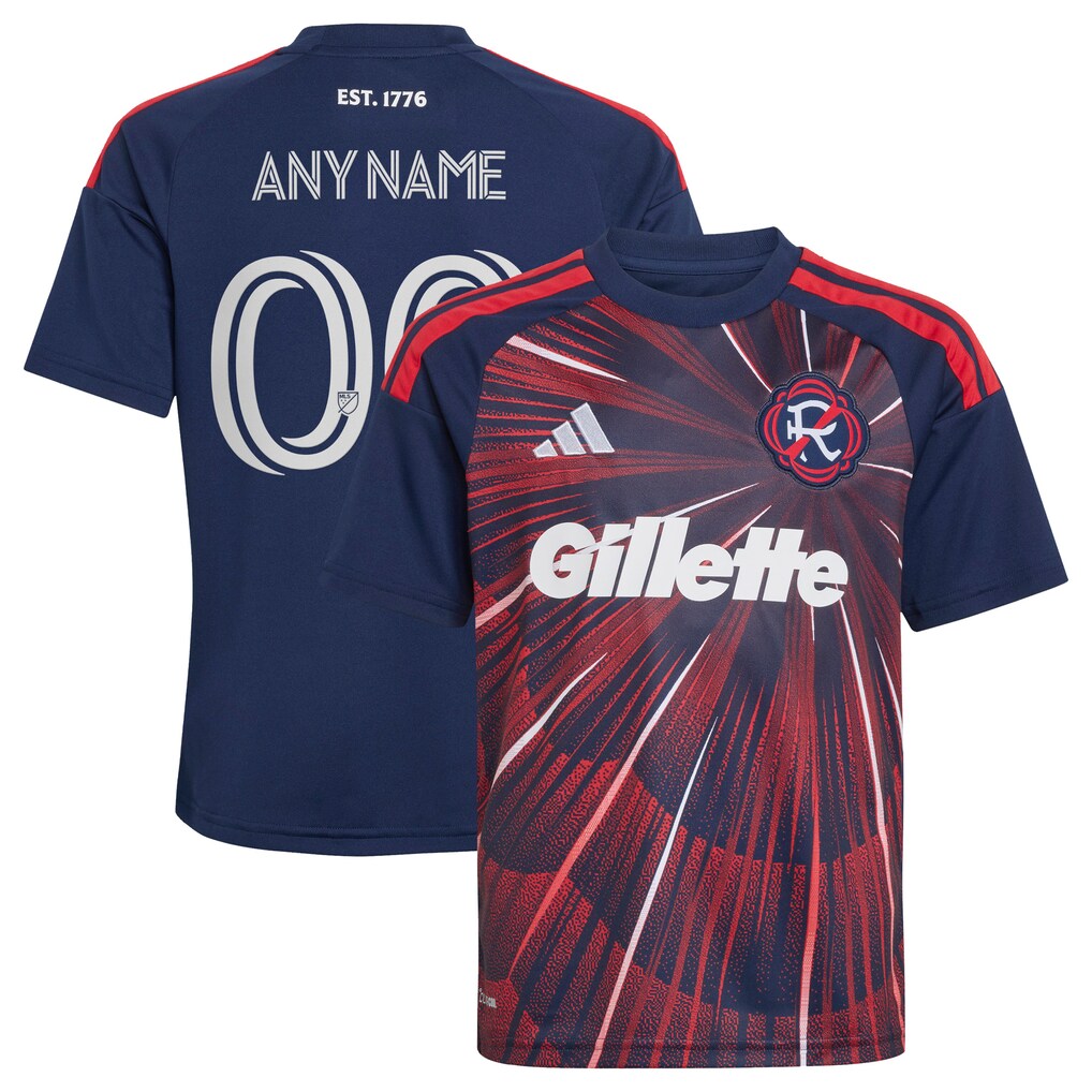 Youth New England Revolution adidas Blue 2026 Independence Day Replica Custom Jersey - Ujersey