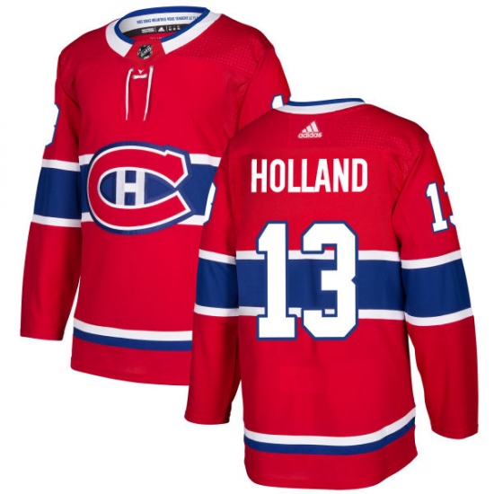 Youth Adidas Montreal Canadiens #13 Peter Holland Authentic Red Home NHL Jersey - Ujersey