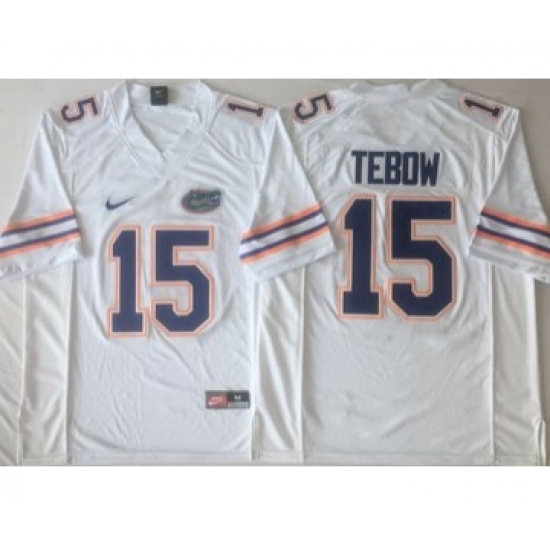 Florida Gators 15 Tim Tebow White College Football Jersey - Ujersey