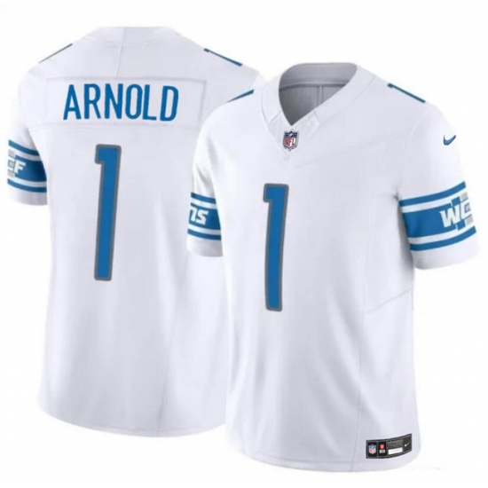 Youth Detroit Lions #1 Terrion Arnold White 2024 Draft F.U.S.E. Vapor Untouchable Limited Football Stitched Jersey - Ujersey