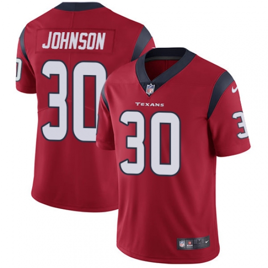 Youth Nike Houston Texans #30 Kevin Johnson Limited Red Alternate Vapor Untouchable NFL Jersey - Ujersey