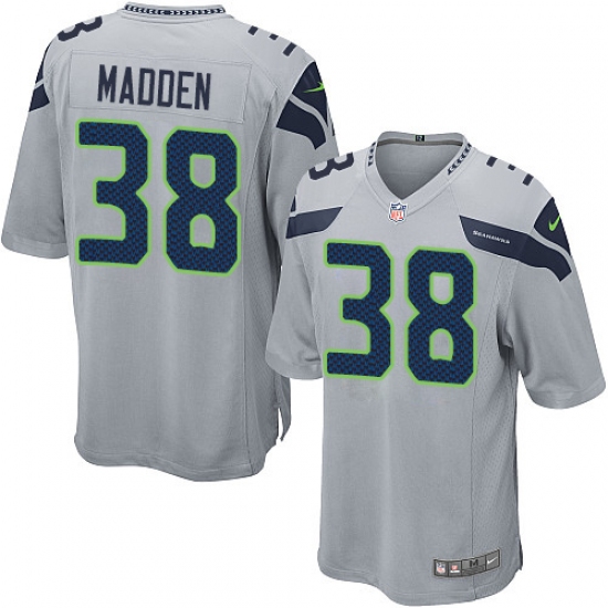 Men's Nike Seattle Seahawks #38 Tre Madden Game Grey Alternate NFL Jersey - Ujersey