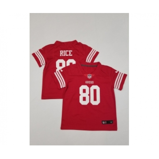 Toddler San Francisco 49ers #80 Jerry Rice Limited Red Vapor Stitched Jersey - Ujersey