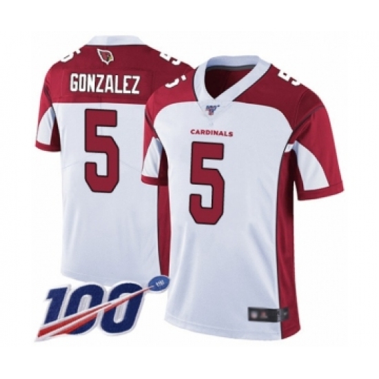 Men's Arizona Cardinals #5 Zane Gonzalez White Vapor Untouchable Limited Player 100th Season Football Jersey - Ujersey