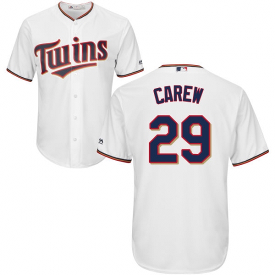 Youth Majestic Minnesota Twins #29 Rod Carew Replica White Home Cool Base MLB Jersey - Ujersey