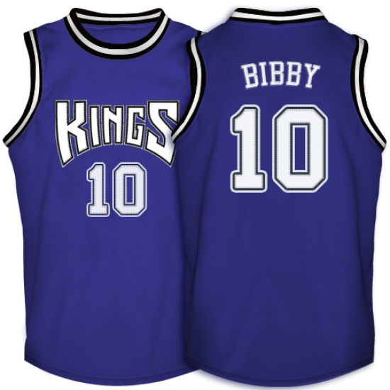 Men's Adidas Sacramento Kings #10 Mike Bibby Swingman Purple Throwback NBA Jersey - Ujersey
