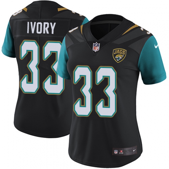 Women's Nike Jacksonville Jaguars #33 Chris Ivory Elite Black Alternate NFL Jersey - Ujersey