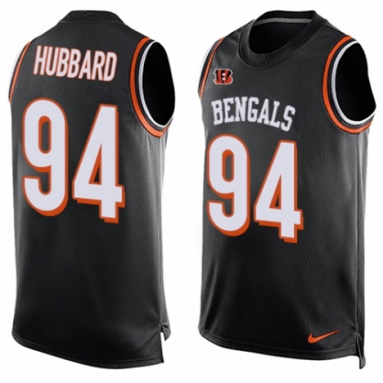 Men's Nike Cincinnati Bengals #94 Sam Hubbard Limited Black Player Name & Number Tank Top NFL Jersey - Ujersey
