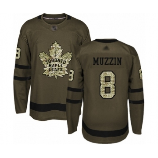 Men's Toronto Maple Leafs #8 Jake Muzzin Authentic Green Salute to Service Hockey Jersey - Ujersey