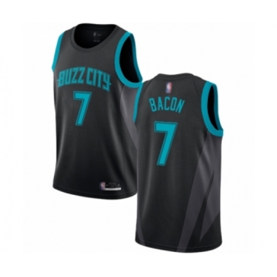 Youth Jordan Charlotte Hornets #7 Dwayne Bacon Swingman Black Basketball Jersey - 2018 19 City Edition - Ujersey
