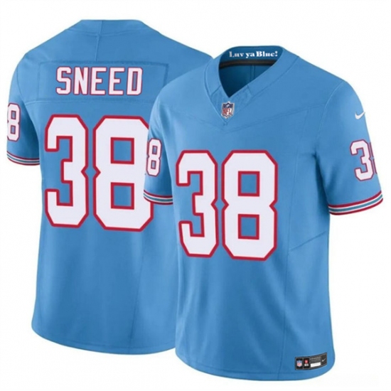 Men's Tennessee Titans #38 L'Jarius Sneed Blue 2024 F.U.S.E. Throwback Vapor Limited Football Stitched Jersey - Ujersey