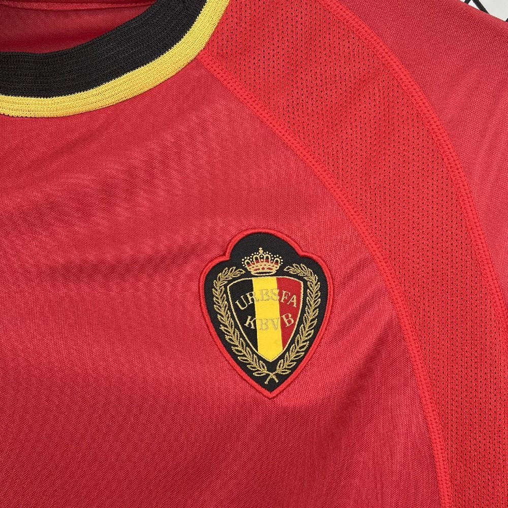 Belgium Retro Soccer Jersey Home Custom Shirt 2000 - ujerseystore