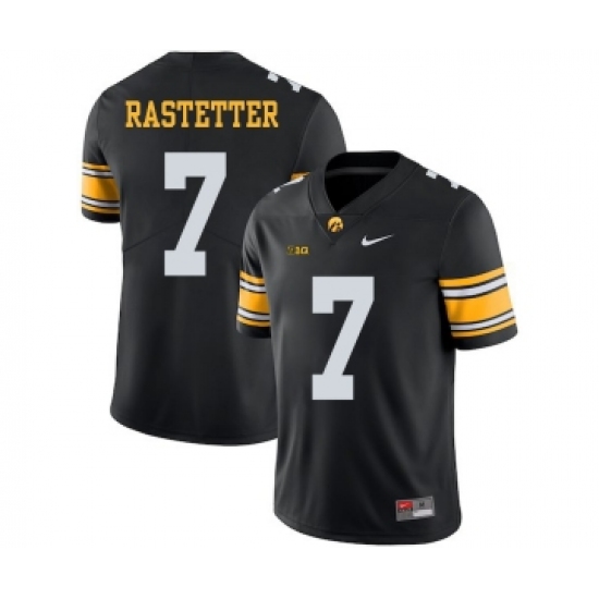 Iowa Hawkeyes 7 Colten Rastetter Black College Football Jersey - Ujersey
