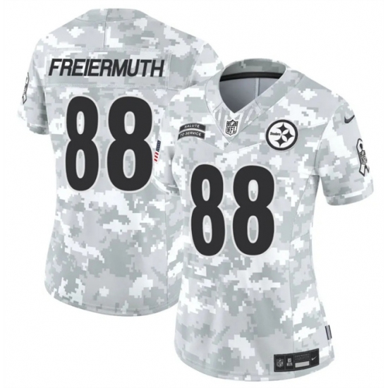Women's Pittsburgh Steelers #88 Pat Freiermuth 2024 F.U.S.E Arctic Camo Salute To Service Limited Stitched Football Jersey(Run Small) - Ujersey