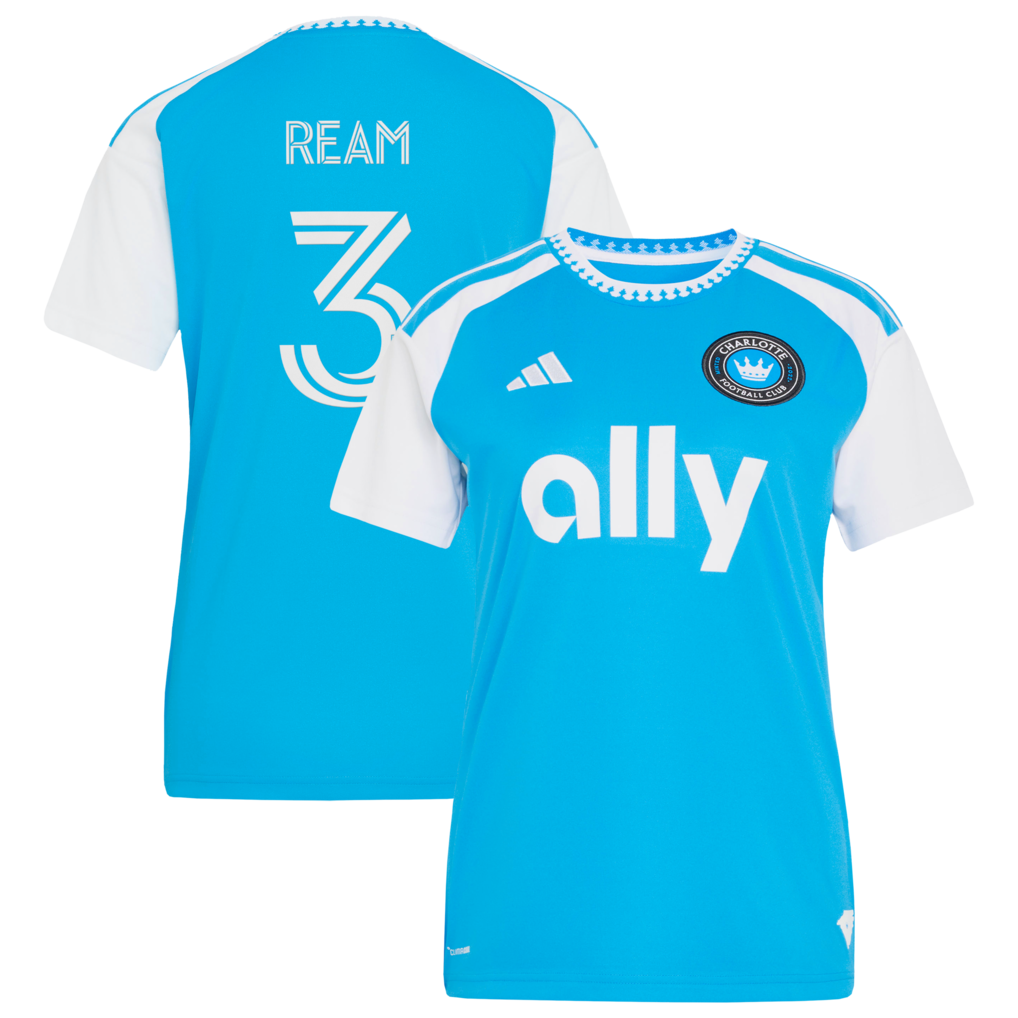 Women's Charlotte FC Tim Ream adidas Blue 2026 Carolina Kit: Crowns Up Replica Jersey - Ujersey