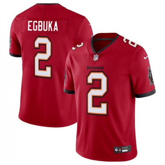 Men's Tampa Bay Buccaneers #2 Emeka Egbuka Red 2025 Draft Vapor Limited Football Stitched Jersey - Ujersey