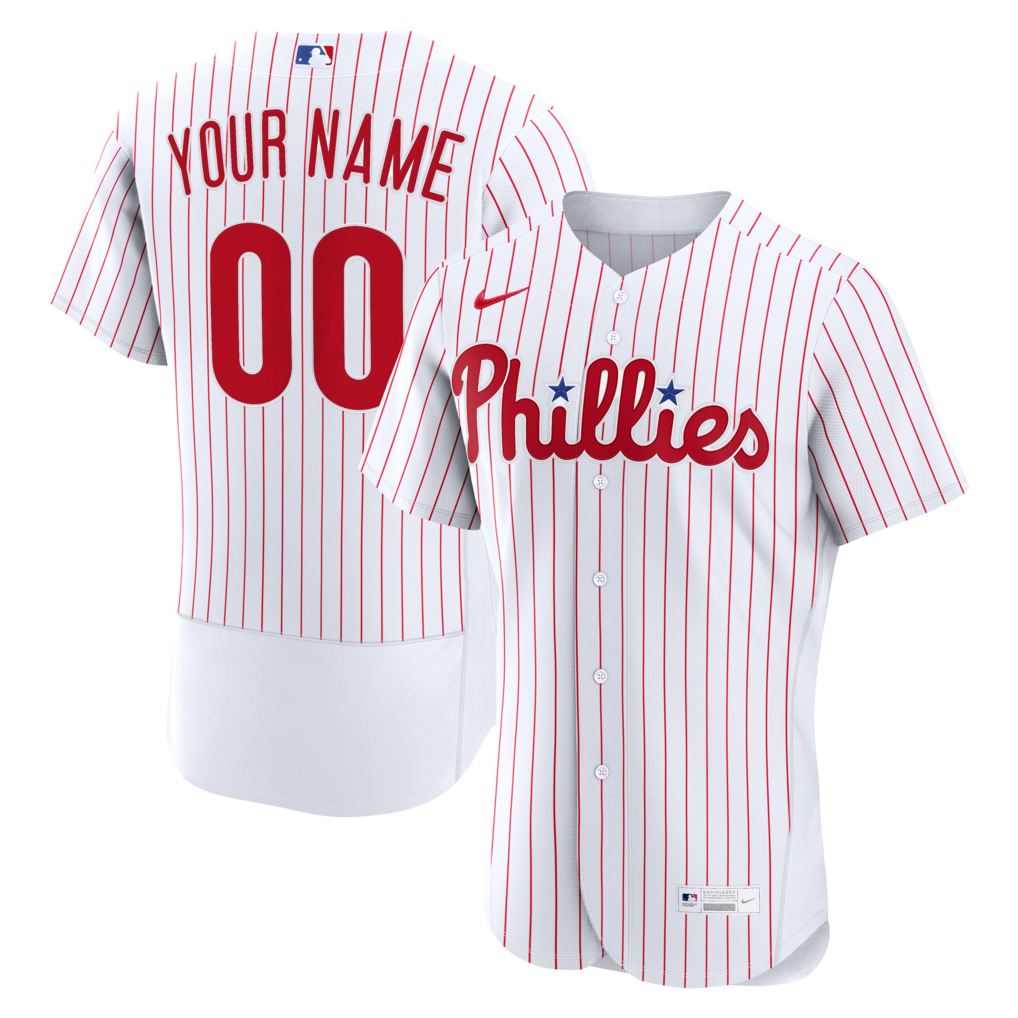 Men's Philadelphia Phillies Nike White Home Authentic Custom Jersey