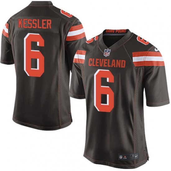 Men's Nike Cleveland Browns #6 Cody Kessler Game Brown Team Color NFL Jersey