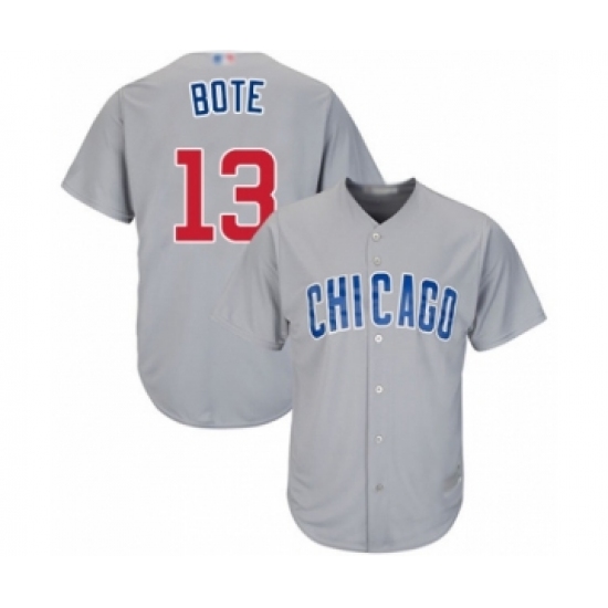 Youth Chicago Cubs #13 David Bote Authentic Grey Road Cool Base Baseball Player Jersey - Ujersey