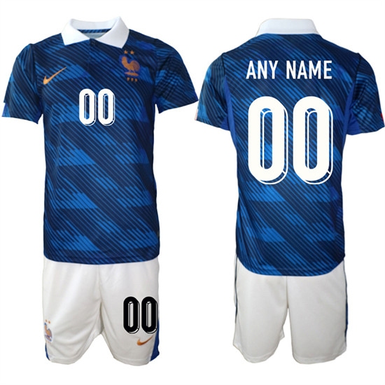 Men's France Custom Any Name And Number National Team FIFA x World Cup 2026 Home On Field Jersey - Ujersey