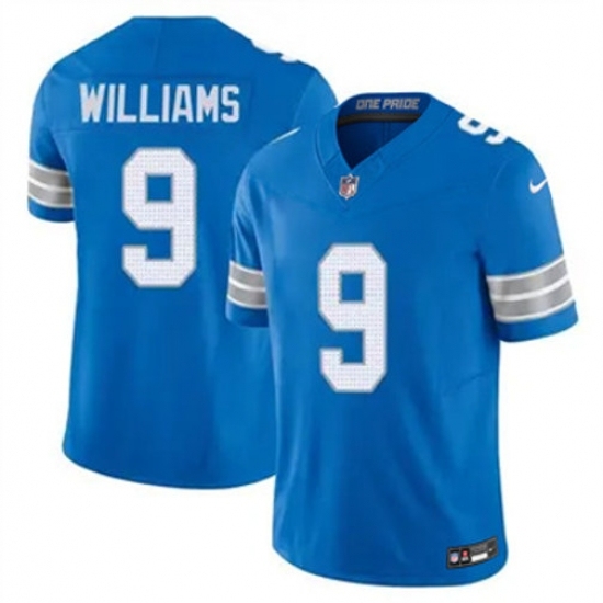 Youth Detroit Lions #9 Jameson Williams Blue 2024 F U S E Vapor Limited Stitched Jersey - Ujersey