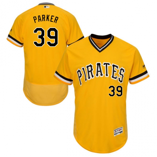 Men's Majestic Pittsburgh Pirates #39 Dave Parker Gold Alternate Flex Base Authentic Collection MLB Jersey - Ujersey