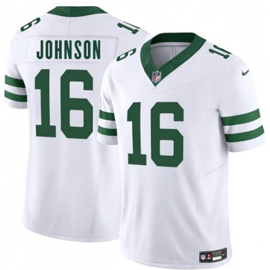 Men's New York Jets #16 Tyler Johnson White 2025 F.U.S.E. Vapor Untouchable Limited Football Stitched Jersey - Ujersey