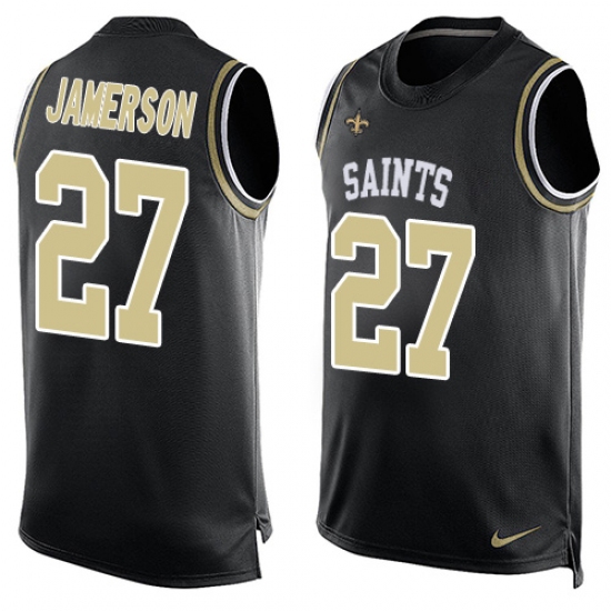 Men's Nike New Orleans Saints #27 Natrell Jamerson Limited Black Player Name & Number Tank Top NFL Jersey - Ujersey
