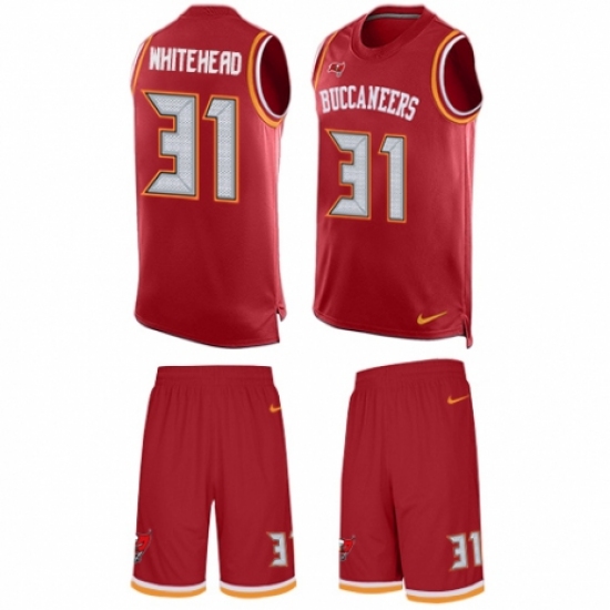 Men's Nike Tampa Bay Buccaneers #31 Jordan Whitehead Limited Red Tank Top Suit NFL Jersey - Ujersey