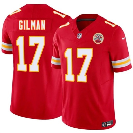 Men’s Kansas City Chiefs #17 Alohi Gilman Red 2026 F.U.S.E. Vapor Untouchable Limited Stitched Football Jersey - Ujersey