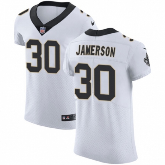 Men's Nike New Orleans Saints #30 Natrell Jamerson White Vapor Untouchable Elite Player NFL Jersey - Ujersey