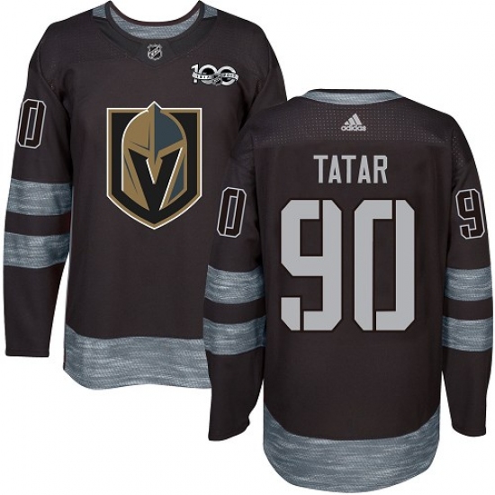 Men's Adidas Vegas Golden Knights #90 Tomas Tatar Authentic Black 1917-2017 100th Anniversary NHL Jersey - Ujersey