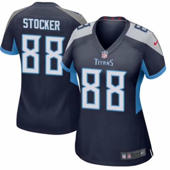 Women's Nike Tennessee Titans #88 Luke Stocker Game Navy Blue Team Color NFL Jersey - Ujersey
