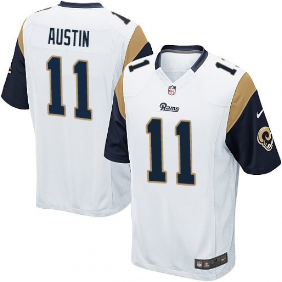 Men's Nike Los Angeles Rams #11 Tavon Austin Game White NFL Jersey - Ujersey