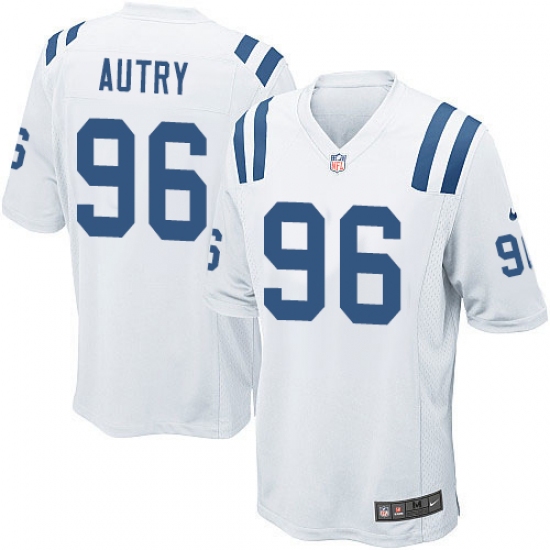 Men's Nike Indianapolis Colts #96 Denico Autry Game White NFL Jersey - Ujersey
